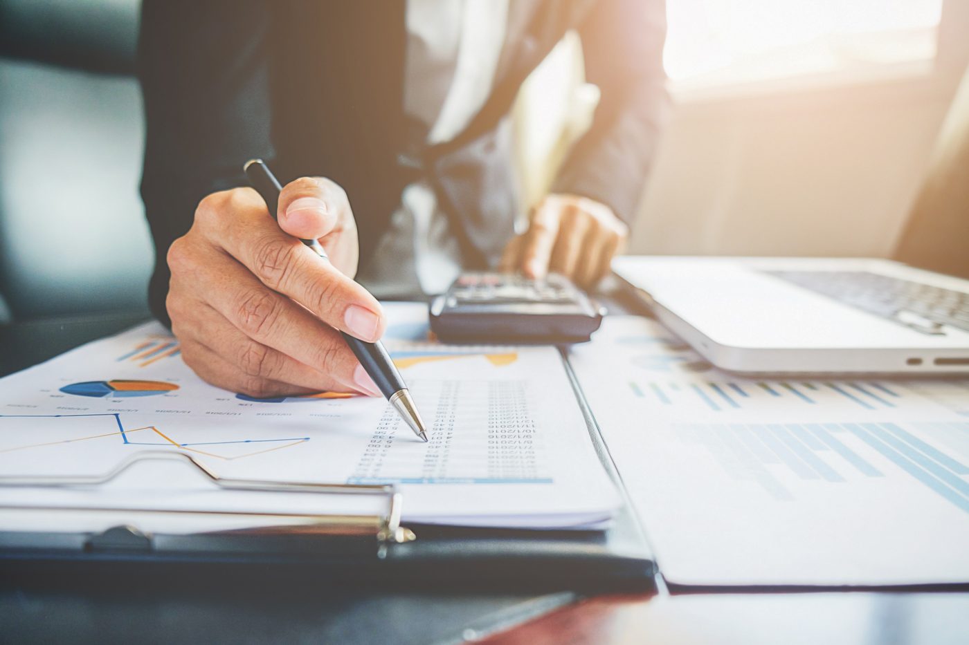 Financial planning at a desk